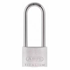 ABUS 64TI/40mm TITALIUM? Padlock 63mm Long Shackle Keyed Alike KA6412 ABUKA54583