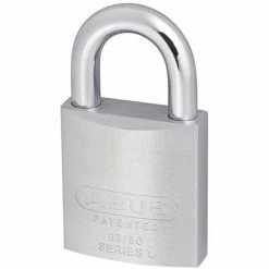 ABUS 83/50mm Chrome Plated Brass Padlock Carded ABU8350C